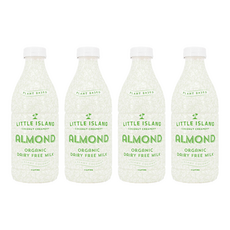 LITTLE ISLAND 紐西蘭小島 有機植物奶 有機低醣杏仁奶, 1L, 4瓶