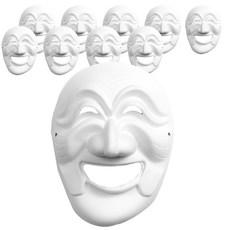minhwashop 紙面具製作, 白色 河回面膜, 10個