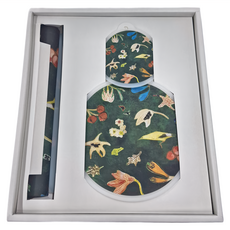 喜朋 矽膠餐桌墊禮盒組 萬物靜觀皆自得, 餐墊(378 x 278mm), 隔熱墊(直徑190 x 4mm), 杯墊(直徑110 x 4mm), 1組