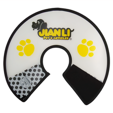 JIANLI PET'S ARTICLES 建立寵物精品 依莉莎白手術護頸, 可調節, 1號, 黑色, 1個