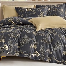 貝淇小舖 60支100%萊賽爾天絲鋪棉兩用被套, 雅拉 黃色 + 藍色