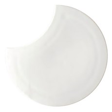 日本製 乳白釉半月皿, 乳白釉, 1個