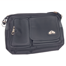 WALLABY 袋鼠牌 休閒側背包 HCK-1758BK, 黑色