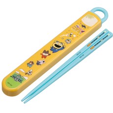 Skater Uchu Nanchara Kotetsukun 塑膠筷子附收納盒, 盒子19 x 2.7 x 1.5cm + 筷子16.5cm, 619885, 1組