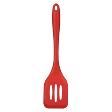 cclife Premier Zing 矽膠濾油鍋鏟 30cm 耐熱不沾鍋 輕鬆瀝油, 紅色, 1支