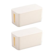 THE ZAKKA 最佳簡約電線收納盒 M, 2個, 白色