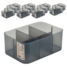 UDA 有達 509日光6格 化妝盒 小物盒, 21.5x14.8x8.7cm, 黑色, 台灣製造, 12個