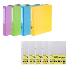 ECO Chungwoon D型活頁夾 3孔 附補充內頁 A4 3cm厚 顏色隨機, 1組