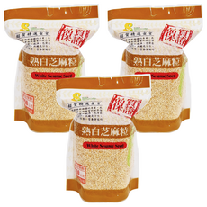超賀 熟白芝麻粒 台灣產, 250g, 3包