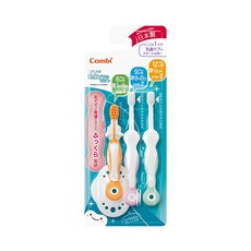 Combi 康貝 Teteo嬰兒刷牙訓練器組, 3入, 6-12個月適用, 1組