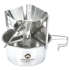 Campingmoon 柯曼 不鏽鋼咖啡濾杯 含收納袋, 1個, COF-01 13.8 x 8.8 x 8.4cm 銀色 200g