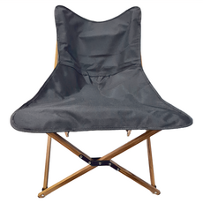 西格傢飾 木紋鋁合金 折疊扶手收納椅 弧形靠背設計 舒適坐墊, 黑色, 1個