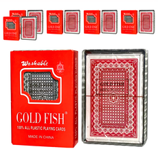 百貨King 100%全塑膠撲克牌 可水洗, 顏色隨機, 6個