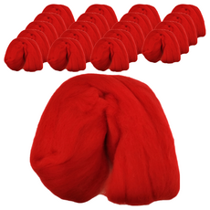 台灣敏愛 羊毛氈補充包 4包 Set WR-01 澳洲產, 艷紅色, 豔紅色, 20包