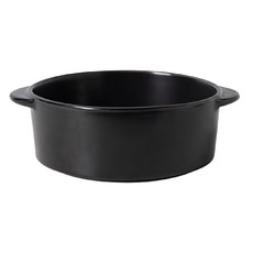 寵物陶瓷碗 8號雙把碗 大, 黑色, 1個