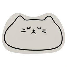 Amance 雅曼斯 軟式硅藻吸水地墊 浴室踏墊 C3 貓咪造型, 1個, 40 x 60cm