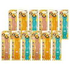 PENROTE 筆樂 折疊尺30cm 胡子碰碰, 黃色 + 綠色 + 粉色, 12支