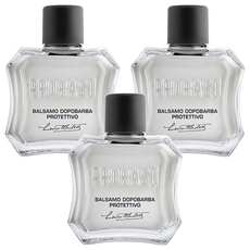 PRORASO 義式麝香 鬍後乳 藍標 100ml 保濕修護配方, 3罐