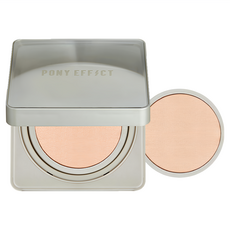 PONY EFFECT 零暗沉柔霧持久水氣墊 SPF 50+/PA++++ 15g + 補充蕊 15g, 002 明亮白, 1組