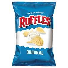 RUFFLES 波樂 洋芋片-原味 美國原裝進口 鮮新洋芋厚片切片波浪造型, 184.2g, 1包