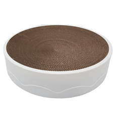 Paipet 超大型可替換圓形貓抓板 大空間 耐磨舒適 可擦拭內芯 雙面可用, 43cm, 1個