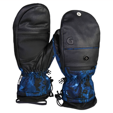 WELL FIT 威飛客 GOWELL 防水滑雪併指手套 深灰迷彩 M, 高級印花布料, 高級防水套與保暖棉, 1雙