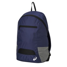 ASICS 亞瑟士 可收納後背包 附收納袋 3033C070-401 藍色 均碼 輕巧便攜, 1個