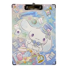 NAN PAO 南寶文具 A4 板夾 (玉桂狗 Cinnamoroll / 庫洛米 Kuromi), 硬紙板好書寫, 鐵夾式固定好資料, A款, 1個