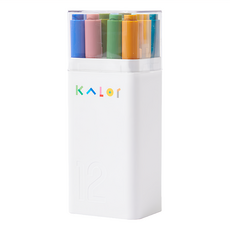 KaCO KALOr 綺采 方頭圓頭兩用粗細色彩馬克筆套組 仲夏夜, 1組, 12色