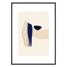 BOLUO GALLERY 菠蘿選畫所 幾何 • 曲線瓶 掛畫 APGS3476B, 黑色