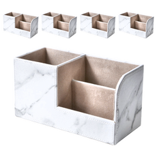 éclat 時尚皮革創意筆筒多功能收納盒 20.3 x 11 x 9cm, 優雅大理石, 5個