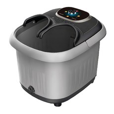 MRF 健身大師 U型氣泡鎖溫型腳底按摩泡腳機, 黑色, HY-6814