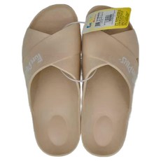 FUN PLUS 簡約純色室外拖鞋, 37/38, 奶茶色