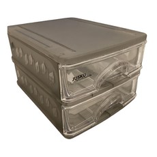 JUSKU 佳斯捷 文青風二層收藏盒, 2層, 文青風