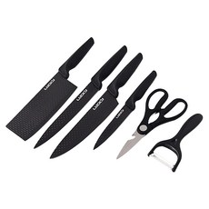 LUCKY 鑽石紋刀六件組套裝, 手感舒適 易於清洗, 1組