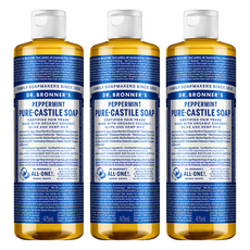 Dr.Bronner's 布朗博士 清爽潔膚露 薄荷, 475ml, 3瓶