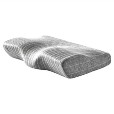 J-bedtime 床寢時光 3D釋壓止鼾透氣蝶型枕頭, 文青灰, 1個