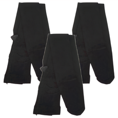 足健美 天鵝絨軟褲襪 Set 3雙, 80% 尼龍 + 20% 彈性纖維, 均碼, 黑色