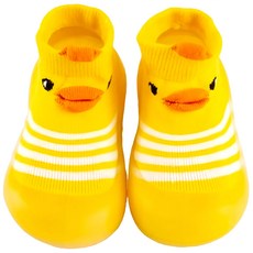 寬頭防滑透氣膠底學步鞋-高筒, 22~23約(13.5cm), 黃