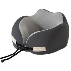 橡合杉 記憶棉U型枕 附收納盒, 深空灰