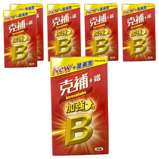 克補加鐵加強錠, 30顆, 6罐