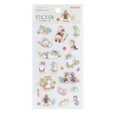sun-star Mofusand 貓福珊迪 可愛裝扮手帳貼紙, 動物 多色, 1張