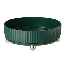 旋轉圓形瓶罐收納架/置物架/托盤 600g, 墨綠色, 1個