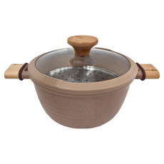 Taste plus 悅味 瑞士科技 陶土內外不沾鍋 湯鍋套裝 3.4L IH全對應, 22cm, 1個