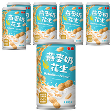 泰山燕麥奶花生, 大粒花生Q彈燕麥, 全素可食, 320g, 6罐