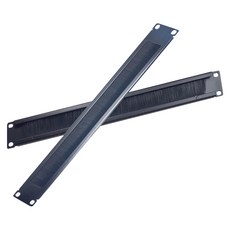 Neon 台灣霓虹 機櫃1U毛刷走線擋板 1.5毫米優質冷軋鋼板 尼龍材質 黑色 寬44.45mm, 482.6mm, 1個