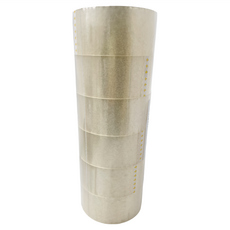 GLOBE 地球 橘固得封箱膠帶 透明 48mmx80Mx0.043 高黏性不易斷裂, 6個