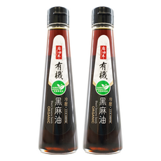 麻油車 冷壓有機黑麻油, 135ml, 2瓶