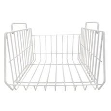 巧夫人 斜口置物籃(小) 鐵+PE材質, 1個, 25 x 20 x 13cm, 白色