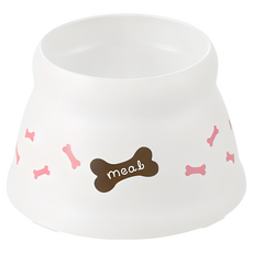 Richell 利其爾 好食寬底狗碗S, 寵物碗, 寬底防滑設計, 骨頭圖案, 1個, 不適用